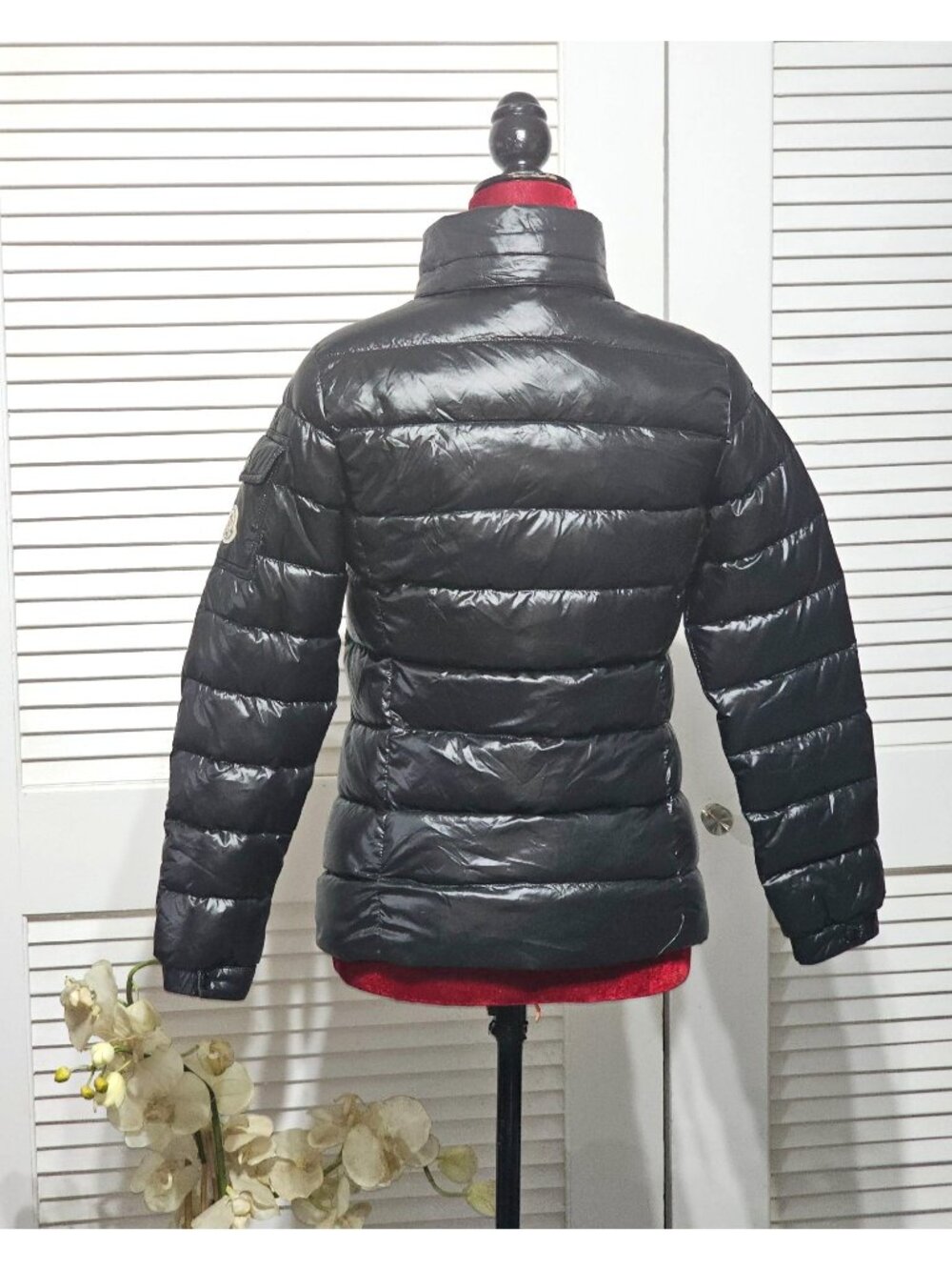 Moncler Women's Black Nylon Down Short Jacket Authentic Tag Size 1 Small 2978 - Picture 13 of 16